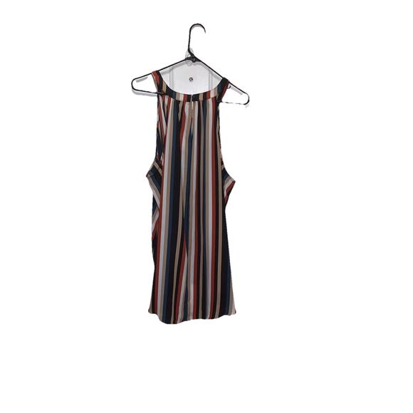 NWT Torrid Tunic Sz 2X Multicolor Stripe Sleeveless Keyhole Blouse Hi Low Hem - Picture 14 of 15